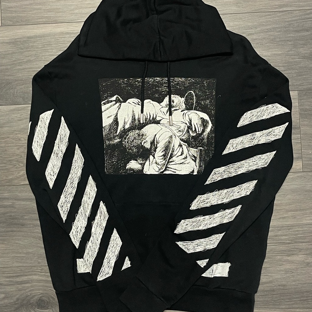 Off White Caravaggio Pencil Sketch Hoodie | Size M